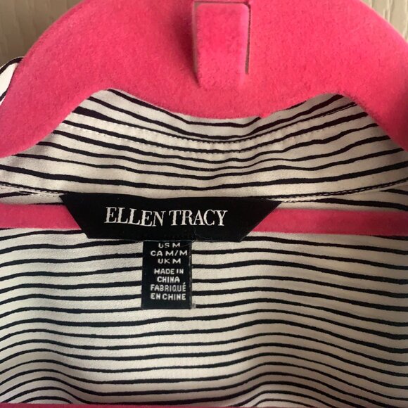 Ellen Tracy Striped Button-Up Shirt Size M – Classic Workwear Staple - Picture 6 of 6